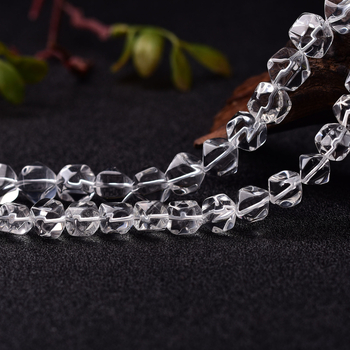 Mărgele din cristal natural, tăiate în secțiune, model totem, design original