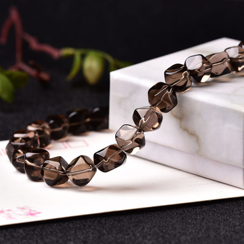 Mărgele din cristal natural, tăiate în secțiune, model totem, design original