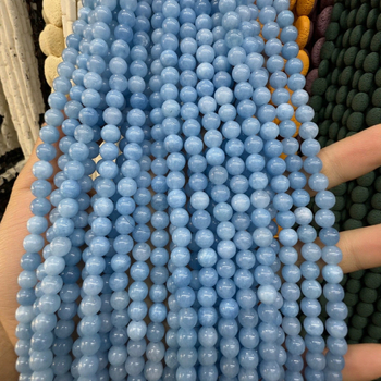 Accesorii DIY pentru bijuterii, mărgele rotunde din chalcedon natural, tăiere și șlefuire, cod produs 588, Qianyi Jewelry