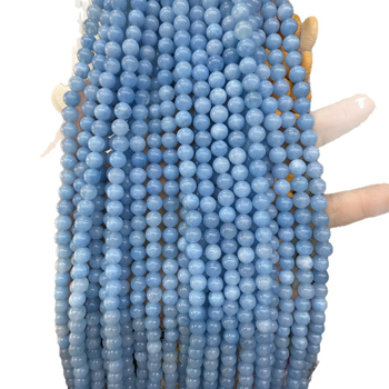 Accesorii DIY pentru bijuterii, mărgele rotunde din chalcedon natural, tăiere și șlefuire, cod produs 588, Qianyi Jewelry