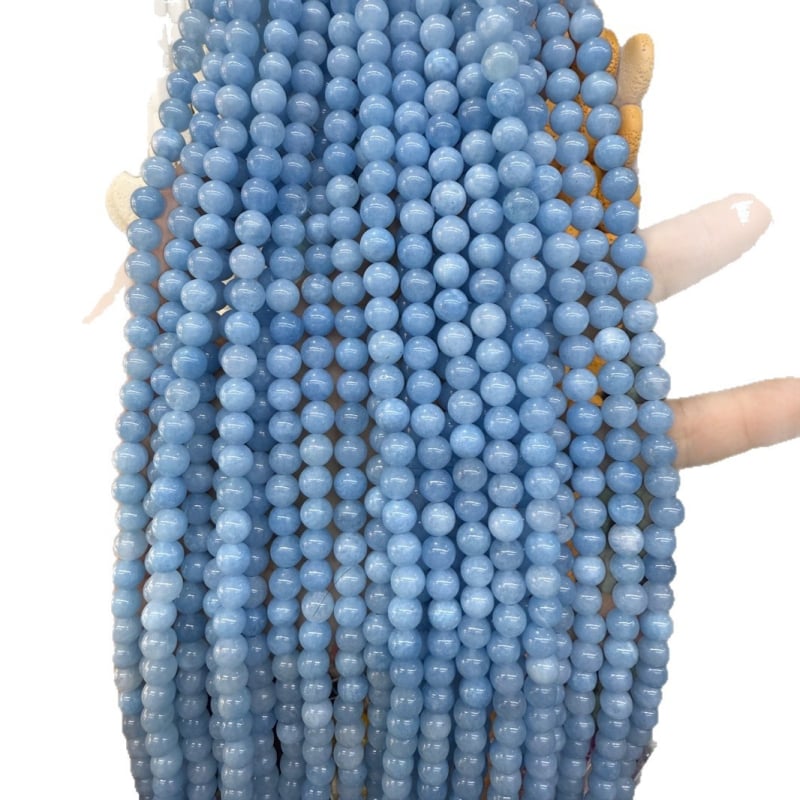 Accesorii DIY pentru bijuterii, mărgele rotunde din chalcedon natural, tăiere și șlefuire, cod produs 588, Qianyi Jewelry