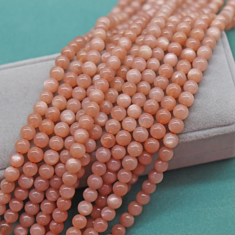 Perle libere din piatră de soare, rotunde, prelucrare: tăiere, șlefuire și lustruire, stil: înaltă calitate, origine Yiwu