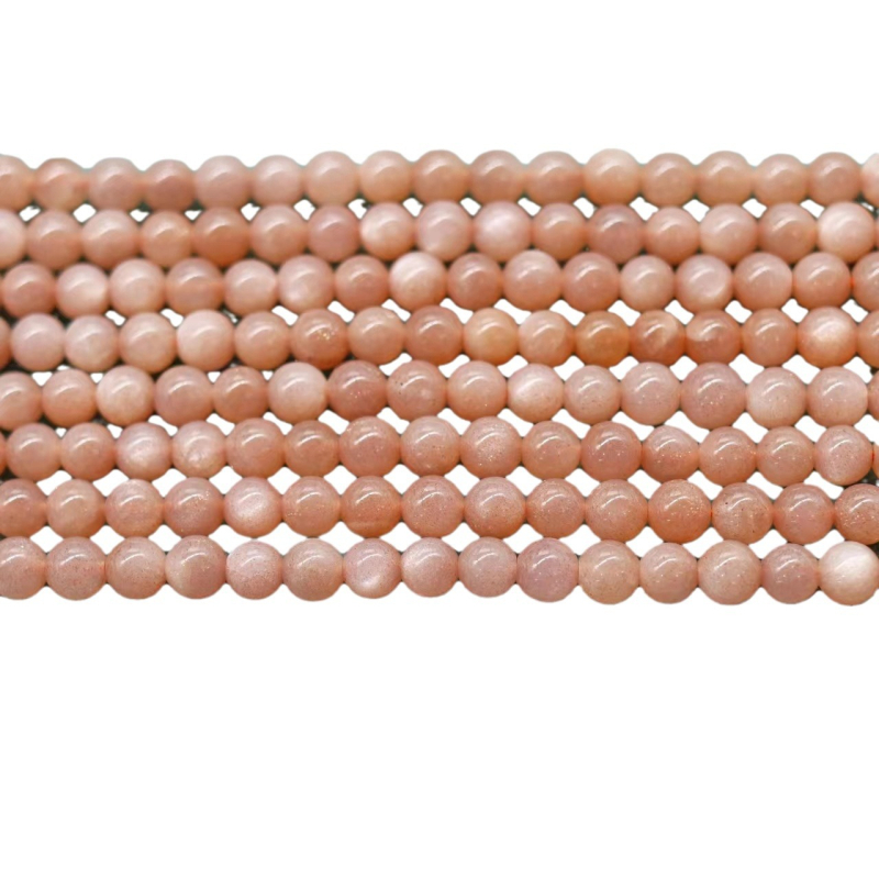 Perle libere din piatră de soare, rotunde, prelucrare: tăiere, șlefuire și lustruire, stil: înaltă calitate, origine Yiwu