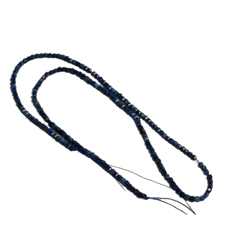 Mărgele DIY din Lapis Lazuli, tăiate pătrățos – lucioase, modele variate, stil modern