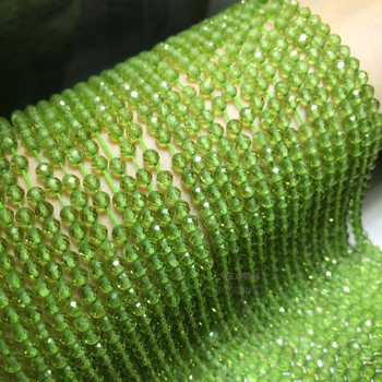 Peridot – mărgele rotunde fațetate – din cristale naturale/pietre semi-prețioase – mărgele libere, semifabricate – primăvara 2023