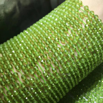 Peridot – mărgele rotunde fațetate – din cristale naturale/pietre semi-prețioase – mărgele libere, semifabricate – primăvara 2023