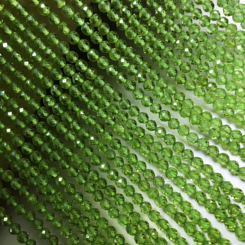 Peridot – mărgele rotunde fațetate – din cristale naturale/pietre semi-prețioase – mărgele libere, semifabricate – primăvara 2023