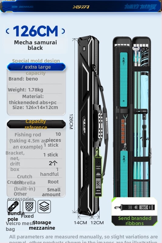 Horgászbot táska - Kemény héj, PU anyag, Tároló táska, Márka: Other