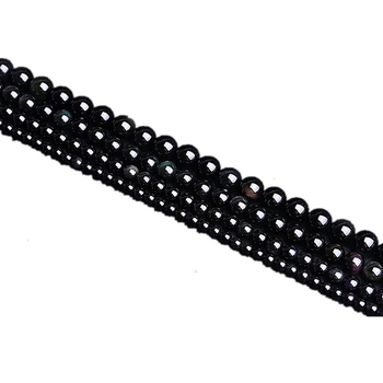 Obszidián szemgyöngyök gyöngyház hatású kezeléssel, DIY ékszer alkatrészek, félkész