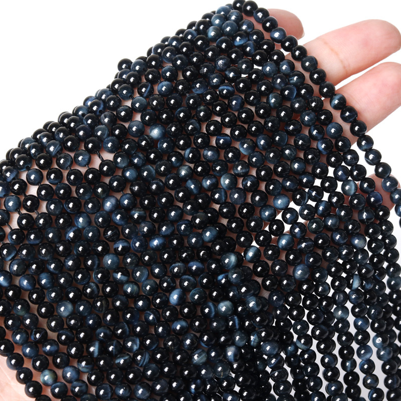Perle od tigrovog oka za DIY narukvicu – polirane okrugle perle, vrhunske kvalitete