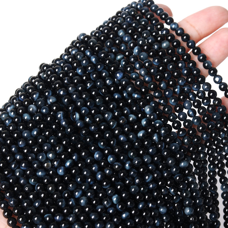 Perle od tigrovog oka za DIY narukvicu – polirane okrugle perle, vrhunske kvalitete