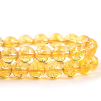Prirodne kristalne perle citrina, okrugle perle, poluproizvodi za DIY nakit