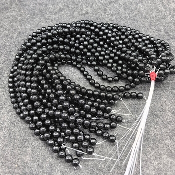 Prirodni obsidijan perle, poluproizvod dugačak lanac, 6 mm kružne perle za DIY nakit, 8 mm perle, narukvica 10 mm