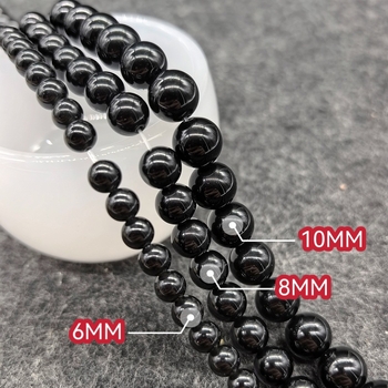 Prirodni obsidijan perle, poluproizvod dugačak lanac, 6 mm kružne perle za DIY nakit, 8 mm perle, narukvica 10 mm