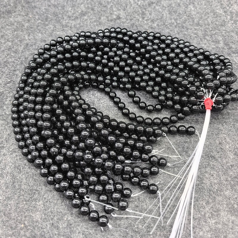 Prirodni obsidijan perle, poluproizvod dugačak lanac, 6 mm kružne perle za DIY nakit, 8 mm perle, narukvica 10 mm