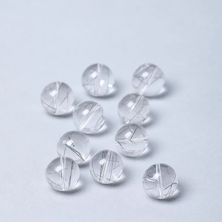 Labave perle od hair crystal, polirani završetak, Hair Crystal uzorak, okrugle perle, vrhunski dojam