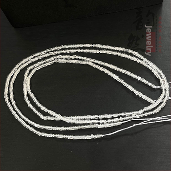 Prirodne bijele kristalne četvrtaste spacer perle, 4 mm, za DIY narukvice i ogrlice