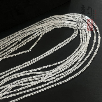 Prirodne bijele kristalne četvrtaste spacer perle, 4 mm, za DIY narukvice i ogrlice