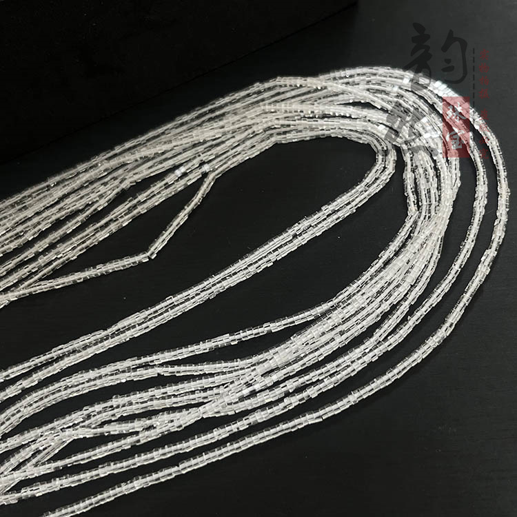 Prirodne bijele kristalne četvrtaste spacer perle, 4 mm, za DIY narukvice i ogrlice