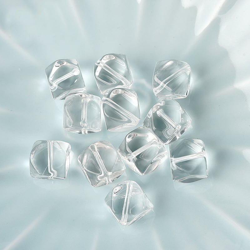 DIY ékszer kiegészítők kristály gyöngyökkel - kristály gyöngyök, négyzetes forma, polírozott felület, természetes stílus, tavasz 2025, félkész gyöngyök, márka Lianyungang doudou