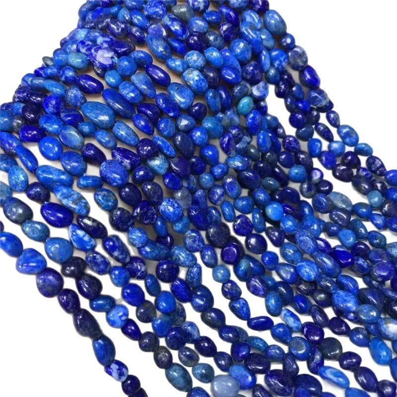 Mingdu Crystal Prirodne perle od lazurita – poluproizvodi, barokni stil, 6 mm