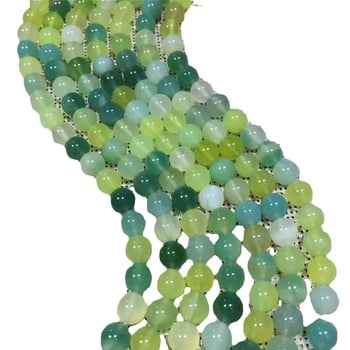 Agatne perle, chalcedon tretman, barokni stil, okrugli oblik, uzorni uzorak