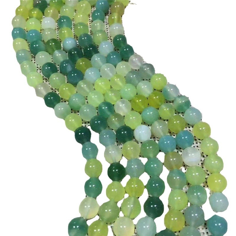 Agatne perle, chalcedon tretman, barokni stil, okrugli oblik, uzorni uzorak