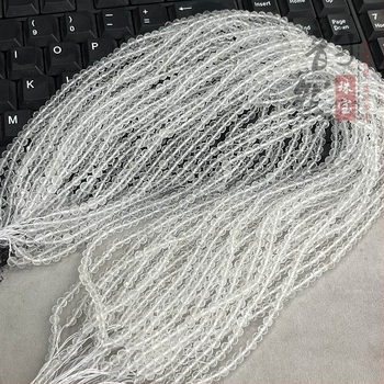 Prirodni bijeli kristal facettirane perle, 4 mm, labave perle za DIY narukvice i ogrlice, Donghai bijeli kristal