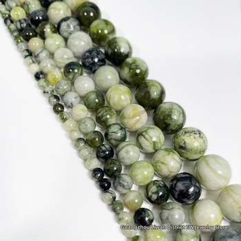 Prirodne plavo-bijele Xiuyu jade perle, labave, 8 mm okrugle, dijelovi za DIY narukvicu, poluproizvod