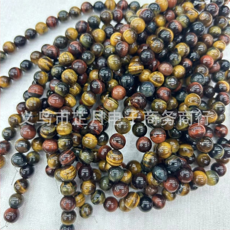 Tiger Eye perle – kružni DIY komponente za nakit, bojenje tiger eye, podrijetlo Yiwu