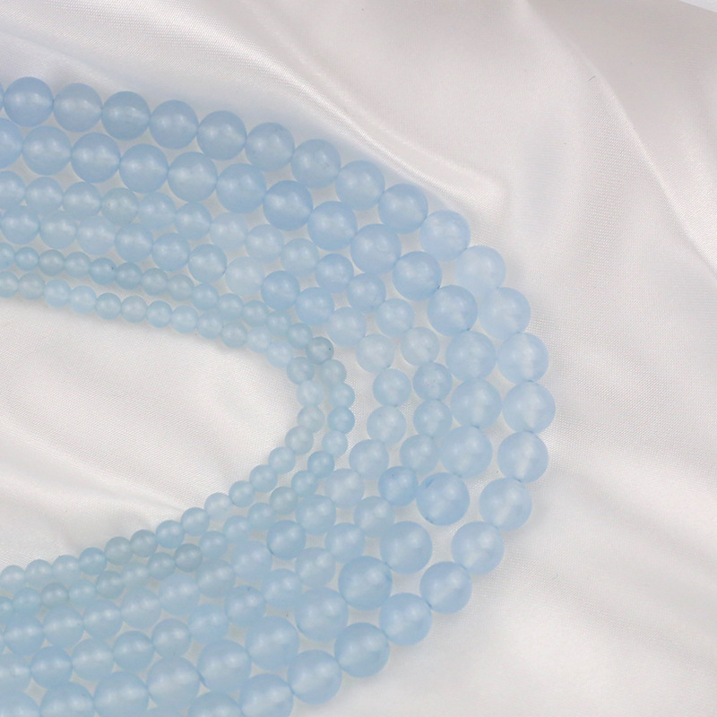 DIY комплект за плетене на мъниста с халцедони, свободни полуготови мъниста за гривни и колиета