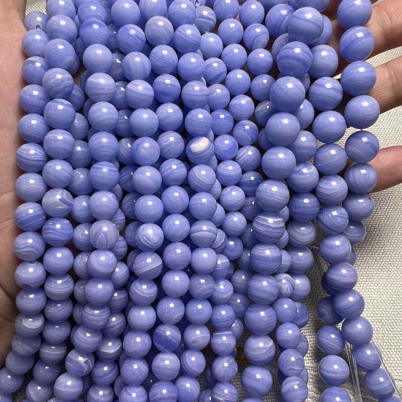 Sintetičke ljubičaste ahat kuglice – kružne i s linijama, slobodne perle za DIY nakit, komponente za narukvicu