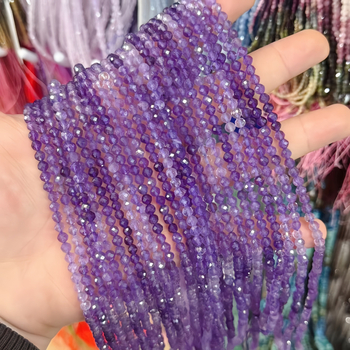 Prirodne ametistne facete kristalne perle 2mm, 3mm i 4mm za DIY nakit, perle za narukvice i lančić, poluproizvod