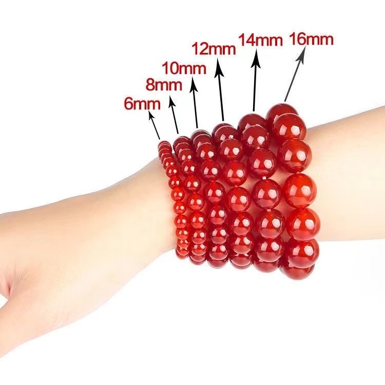 8 mm crvene ahat kuglice za DIY nakit, stil laganog luksuza