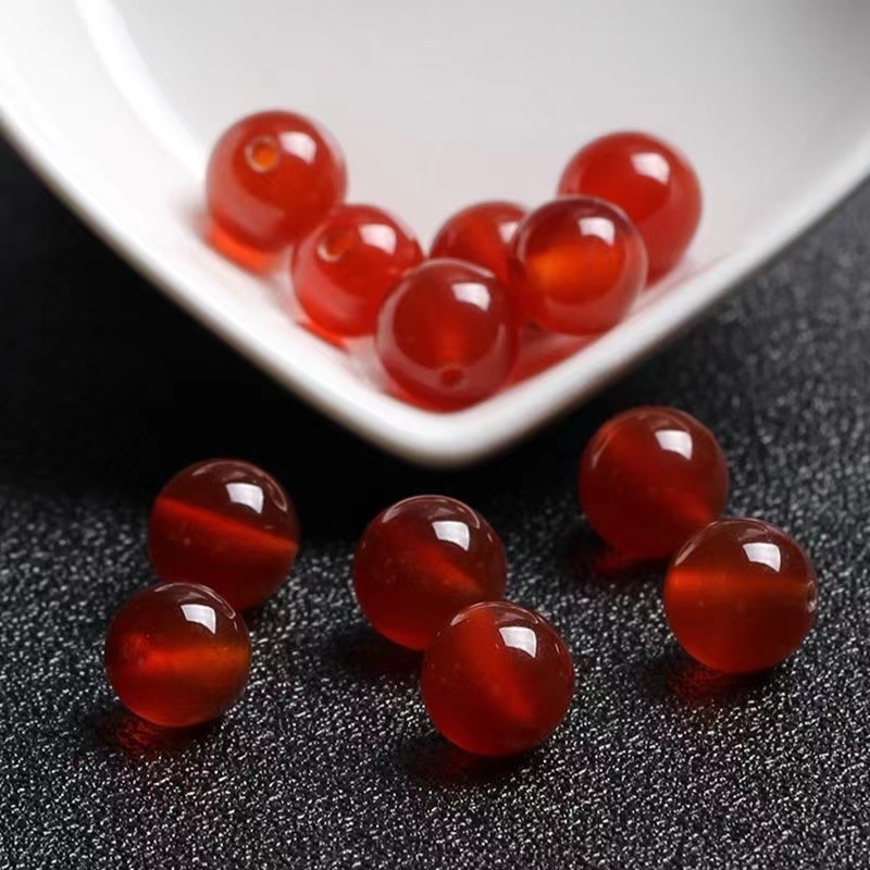 8 mm crvene ahat kuglice za DIY nakit, stil laganog luksuza
