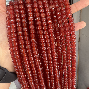 Мъниста от агат – кръгли, стар тип, за DIY бижута, полирани, тегло 40–60 g