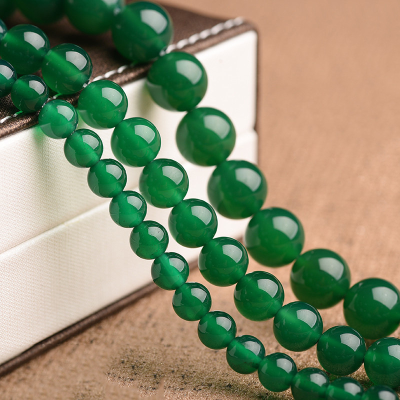 Labave perle za DIY narukvice – ahat, polirane, okrugle perle, podrijetlo Lianyungang