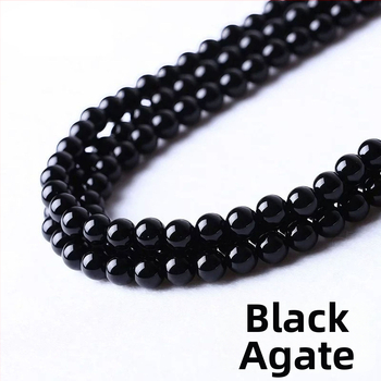 Izkaisītās pērlītes – Melns onikss, Jiwan crystal, masu iepakojumā