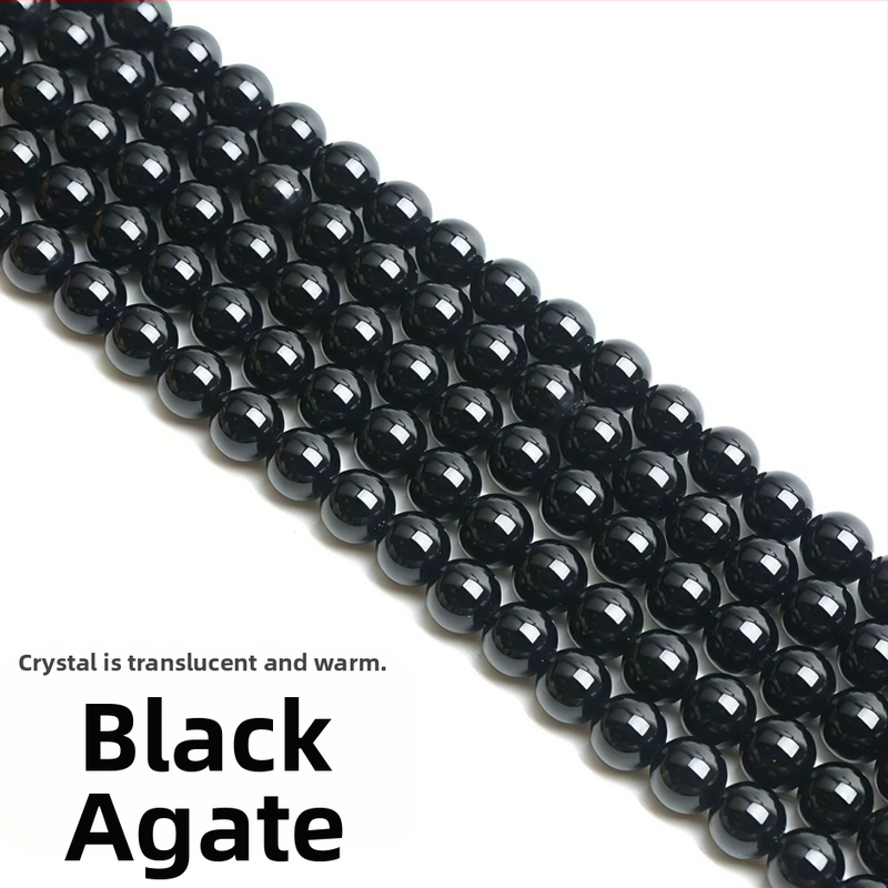 Izkaisītās pērlītes – Melns onikss, Jiwan crystal, masu iepakojumā