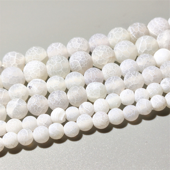 Beads za DIY nakit - Polirane matne agatne kuglice, kružnog oblika, polu završeni dijelovi za naušnice, narukvice i ogrlice