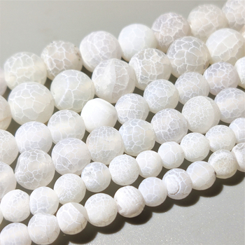 Beads za DIY nakit - Polirane matne agatne kuglice, kružnog oblika, polu završeni dijelovi za naušnice, narukvice i ogrlice