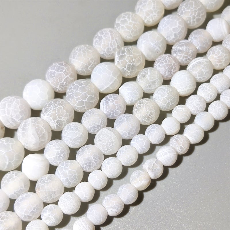 Beads za DIY nakit - Polirane matne agatne kuglice, kružnog oblika, polu završeni dijelovi za naušnice, narukvice i ogrlice