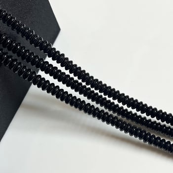 Accesorii pentru brățară: mărgele spacer lustruite din Blackstone, model nobil