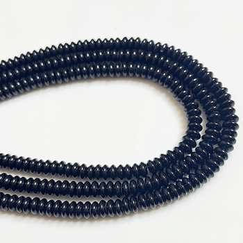 Accesorii pentru brățară: mărgele spacer lustruite din Blackstone, model nobil