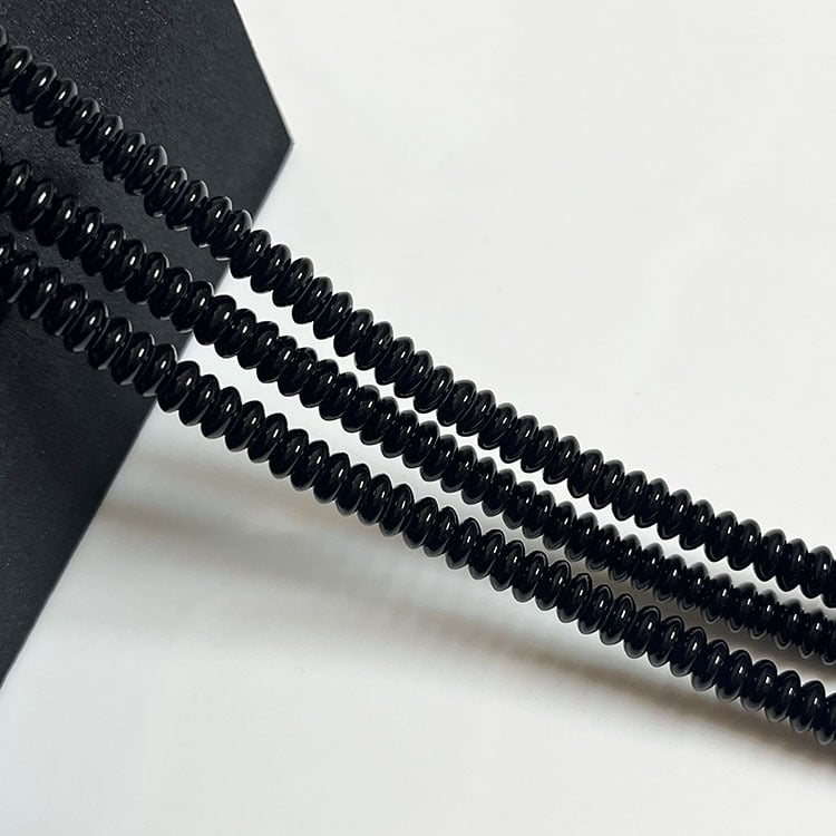 Accesorii pentru brățară: mărgele spacer lustruite din Blackstone, model nobil