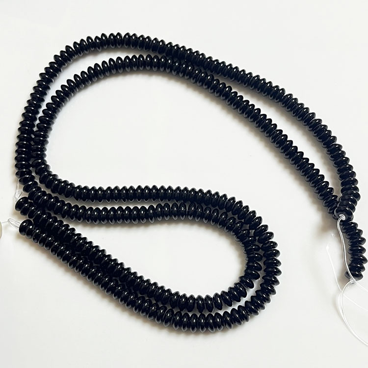 Accesorii pentru brățară: mărgele spacer lustruite din Blackstone, model nobil