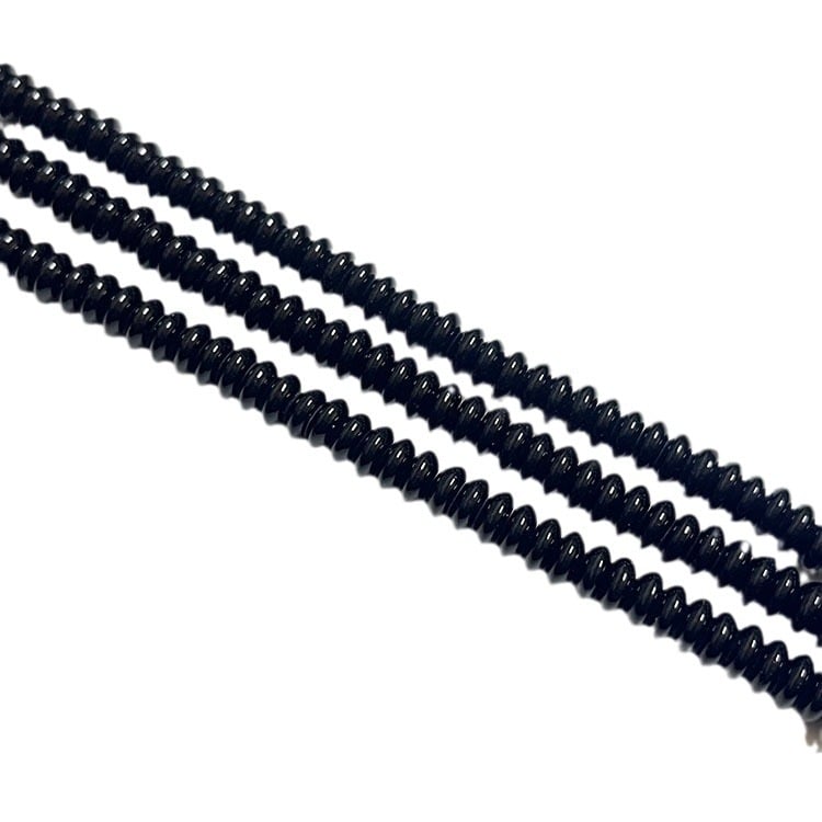 Accesorii pentru brățară: mărgele spacer lustruite din Blackstone, model nobil