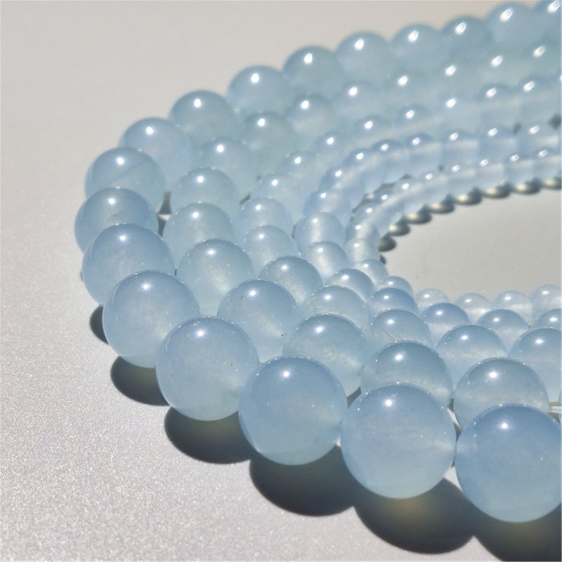 Margele libere de chalcedon – componente DIY semi-finite pentru bijuterii, brățări și coliere, stil proaspăt și dulce