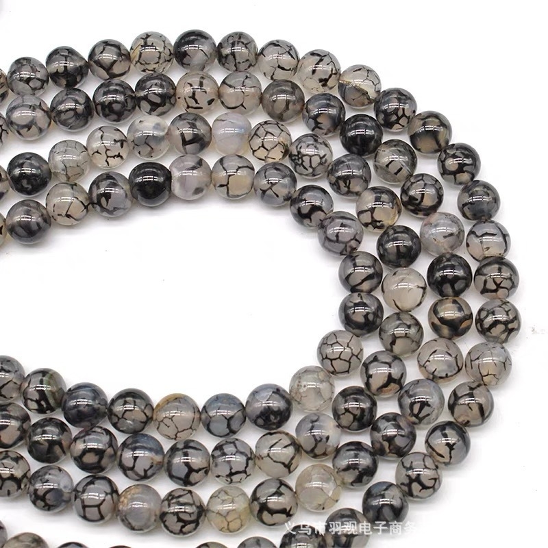 Golyók – Sárkány ere agat gyöngyök, magas minőségű kerek gyöngyök; Anyag: Achát; Feldolgozás: vágás, csiszolás, polírozás; Márka: Feather Jewelry