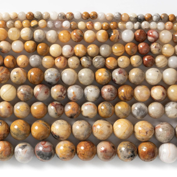 Crazy Agate Perle – Mărgele rotunde pentru bijuterii DIY, textură naturală, prelucrare: tăiere, măcinare, lustruire, Origine: Jinhua, Brand: JINHELL